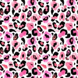 Trendy Watercolor hand painted leopard skin seamless pattern. Animal Endless print royalty free illustration Trendy Watercolor hand painted leopard skin seamless pattern. Animal Endless print royalty free illustration
