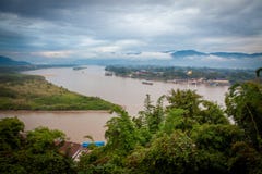 Triangle d'or chez le Mekong, Chiang Rai Province images libres de droits Triangle d'or chez le Mekong, Chiang Rai Province images libres de droits