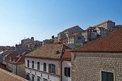 Triangolo 3, Ragusa Città Vecchia, Croazia del tetto immagini stock libere da diritti Triangolo 3, Ragusa Città Vecchia, Croazia del tetto immagini stock libere da diritti