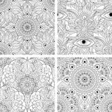 Tribal ethnic seamless patterns set vintage floral stock illustration Tribal ethnic seamless patterns set vintage floral stock illustration