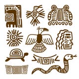 Tribal indian patterns or mexican symbols stock illustration Tribal indian patterns or mexican symbols stock illustration