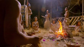 Tribe people dancing