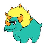 Triceratops bueno divertido del dinosaurio de la historieta del ` s de los niños libre illustration Triceratops bueno divertido del dinosaurio de la historieta del ` s de los niños libre illustration
