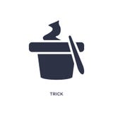 trick icon on white background. Simple element illustration from magic concept vector illustration trick icon on white background. Simple element illustration from magic concept vector illustration