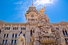 Trieste city hall on Piazza Unita d Italia square view