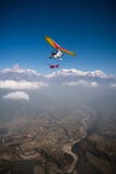 Trike ultraligero y mosca plana sobre la región de Pokhara y de Annapurna Foto de archivo Trike ultraligero y mosca plana sobre la región de Pokhara y de Annapurna Foto de archivo