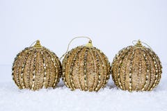 Trio de ornamento do ouro imagem de stock royalty free Trio de ornamento do ouro imagem de stock royalty free