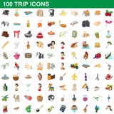 100 trip icons set, cartoon style. 100 trip icons set in cartoon style for any design illustration royalty free illustration 100 trip icons set, cartoon style. 100 trip icons set in cartoon style for any design illustration royalty free illustration