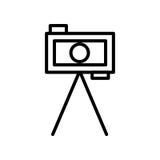 Tripod icon vector isolated on white background, Tripod sign , line and outline elements in linear style stock illustration Tripod icon vector isolated on white background, Tripod sign , line and outline elements in linear style stock illustration