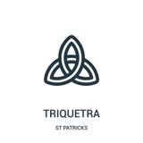 triquetra icon vector from st patricks collection. Thin line triquetra outline icon vector illustration. Linear symbol for use on vector illustration triquetra icon vector from st patricks collection. Thin line triquetra outline icon vector illustration. Linear symbol for use on vector illustration