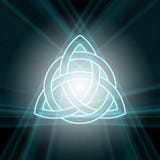 Triquetra Trinity knot with light flare