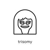 Trisomy icon. Trendy modern flat linear vector Trisomy icon on w stock illustration Trisomy icon. Trendy modern flat linear vector Trisomy icon on w stock illustration