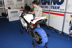 Triumph Daytona 675 Power Team by Suriano WSS royalty free stock images Triumph Daytona 675 Power Team by Suriano WSS royalty free stock images