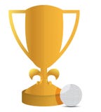 Trofeo y diseño de la ilustración de la pelota de golf libre illustration Trofeo y diseño de la ilustración de la pelota de golf libre illustration