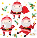 Trois Santa Characters drôle Photos stock Trois Santa Characters drôle Photos stock