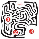 Trois étapes du passage du labyrinthe illustration stock Trois étapes du passage du labyrinthe illustration stock