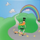 Troll på skateboarden royaltyfri illustrationer Troll på skateboarden royaltyfri illustrationer