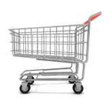 trolley för shopping 3d vektor illustrationer trolley för shopping 3d vektor illustrationer