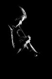 Trompettiste d'isolement Trompettiste jouant le jazz image stock Trompettiste d'isolement Trompettiste jouant le jazz image stock