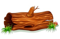 Tronco di albero con il fungo illustrazione di stock Tronco di albero con il fungo illustrazione di stock