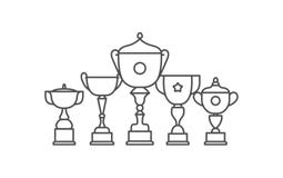 Copa libertadores trophy flat icon cartoon style Vector Image