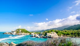 Tropical coastline of Tayrona National park in Colombia royalty free stock image Tropical coastline of Tayrona National park in Colombia royalty free stock image