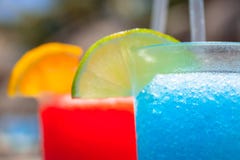Tropical drinks at the swimming pool Stock Photos Tropical drinks at the swimming pool Stock Photos