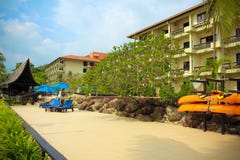 Tropical hotel. royalty free stock image Tropical hotel. royalty free stock image
