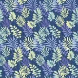 Tropical leaves seamless pattern in simple flat style. Stock Photos Tropical leaves seamless pattern in simple flat style. Stock Photos
