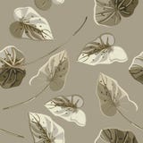Tropical seamless pattern with exotic leaves scattered random Royalty Free Illustration Tropical seamless pattern with exotic leaves scattered random Royalty Free Illustration