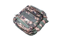 Trouxa militar no isolado imagens de stock Trouxa militar no isolado imagens de stock