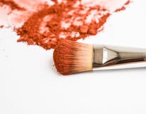 trucco della spazzola e polvere del fard immagini stock trucco della spazzola e polvere del fard immagini stock