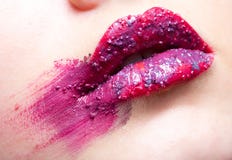 Trucco di arte degli orli immagine stock Trucco di arte degli orli immagine stock