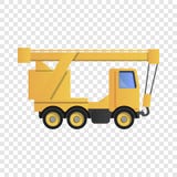 Truck crane icon, cartoon style royalty free illustration Truck crane icon, cartoon style royalty free illustration
