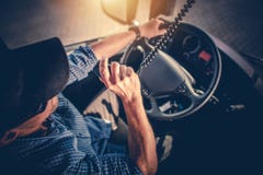 Truck Driver CB Radio Talk Stock Photography Truck Driver CB Radio Talk Stock Photography
