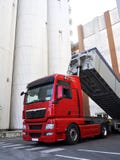 Trucks were unloaded in a factory Stock Photography Trucks were unloaded in a factory Stock Photography