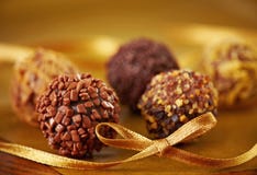 Trufas de chocolate fotos de archivo Trufas de chocolate fotos de archivo