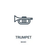 trumpet icon vector from music collection. Thin line trumpet outline icon vector illustration vector illustration trumpet icon vector from music collection. Thin line trumpet outline icon vector illustration vector illustration