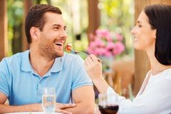 Try my meal! Stock Photography Try my meal! Stock Photography