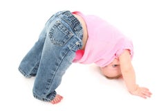 Trying To Stand Up Royalty Free Stock Photo