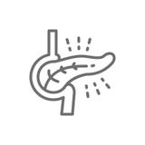 Trzustkowe choroby, cukrzyce wykładają ikonę ilustracji Trzustkowe choroby, cukrzyce wykładają ikonę ilustracji