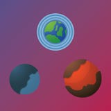 Trzy unikalna planeta przy przestrzenią ilustracji Trzy unikalna planeta przy przestrzenią ilustracji
