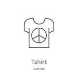 tshirt icon vector from activist collection. Thin line tshirt outline icon vector illustration. Outline, thin line tshirt icon for royalty free illustration tshirt icon vector from activist collection. Thin line tshirt outline icon vector illustration. Outline, thin line tshirt icon for royalty free illustration
