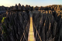 Tsingy Canyon Bridge Stock Photography Tsingy Canyon Bridge Stock Photography