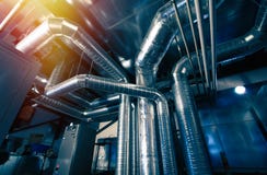 Tubi di ventilazione di uno stato dell'aria fotografie stock Tubi di ventilazione di uno stato dell'aria fotografie stock