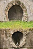 Tubula??es de esgoto romanas Escava??es Archaeological fotografia de stock Tubula??es de esgoto romanas Escava??es Archaeological fotografia de stock
