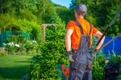 Tuinman klaar te werken royalty-vrije stock afbeeldingen Tuinman klaar te werken royalty-vrije stock afbeeldingen