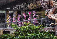 Tujia girl singing and dancing Royalty Free Stock Image Tujia girl singing and dancing Royalty Free Stock Image