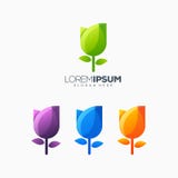 Tulip colorful logo design vector illustration stock illustration Tulip colorful logo design vector illustration stock illustration
