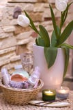 Tulips And Home Spa Royalty Free Stock Photos Tulips And Home Spa Royalty Free Stock Photos